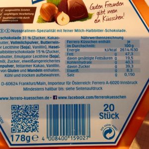 Nährwertangaben und Rechenwege