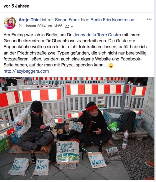 erinnerung an lazy beggers